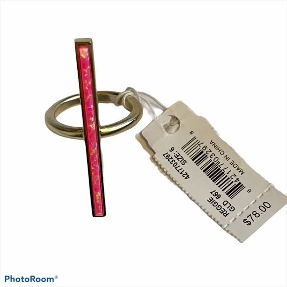 For @itstashadoll - Kendra Scott Reggie Ring - Hot Pink Kyocera Opal - Picture 2 of 6